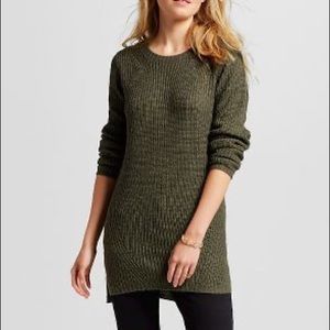 Green Tunic Sweater